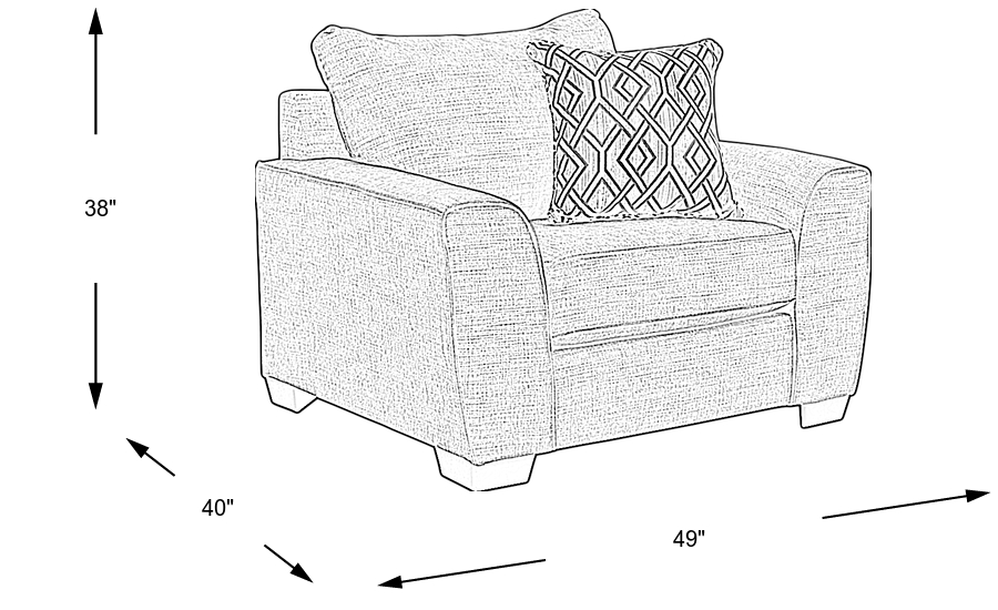 Dimension Image. Please refer to the Dimension Tab on this page for dimension details.