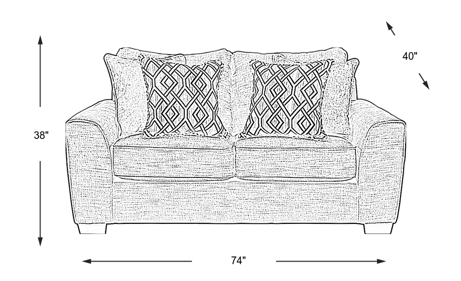 Dimension Image. Please refer to the Dimension Tab on this page for dimension details.