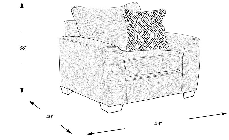 Dimension Image. Please refer to the Dimension Tab on this page for dimension details.