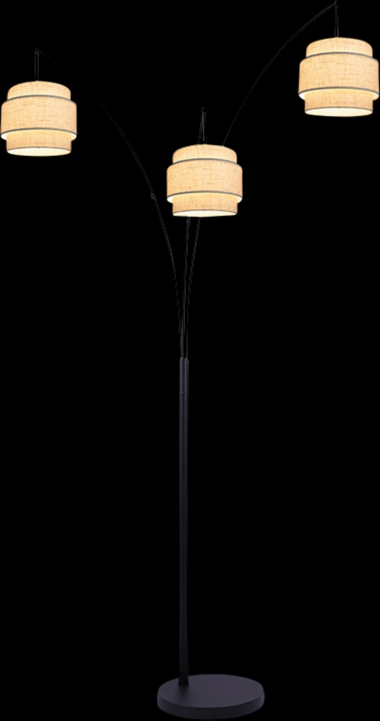 Izan View Black 3-Light Floor Lamp - Thumbnail - Image 1