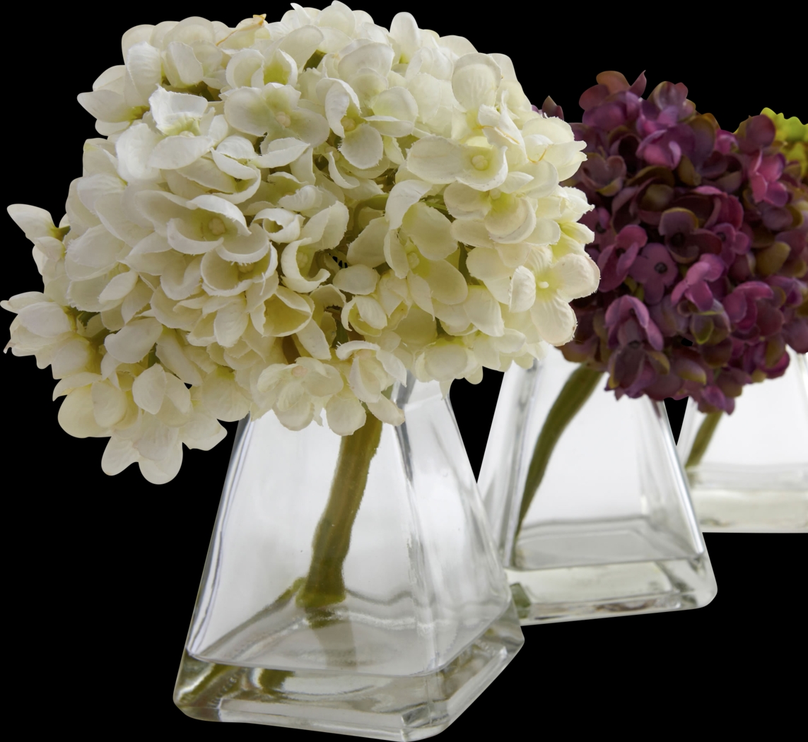 Izelle Green Hydrangea Set of 3 Silk Floral - Thumbnail - Image 2