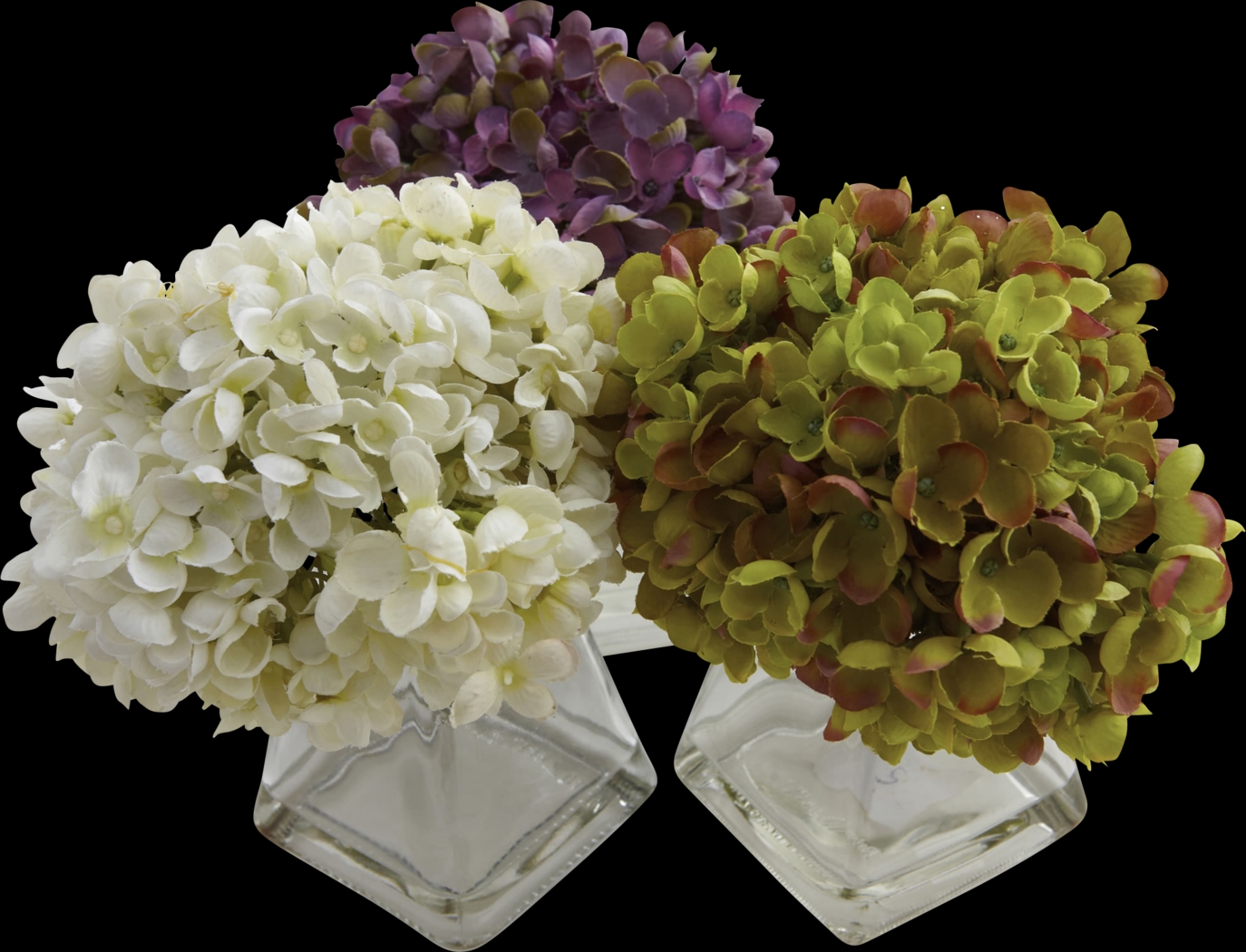 Izelle Green Hydrangea Set of 3 Silk Floral - Thumbnail - Image 3