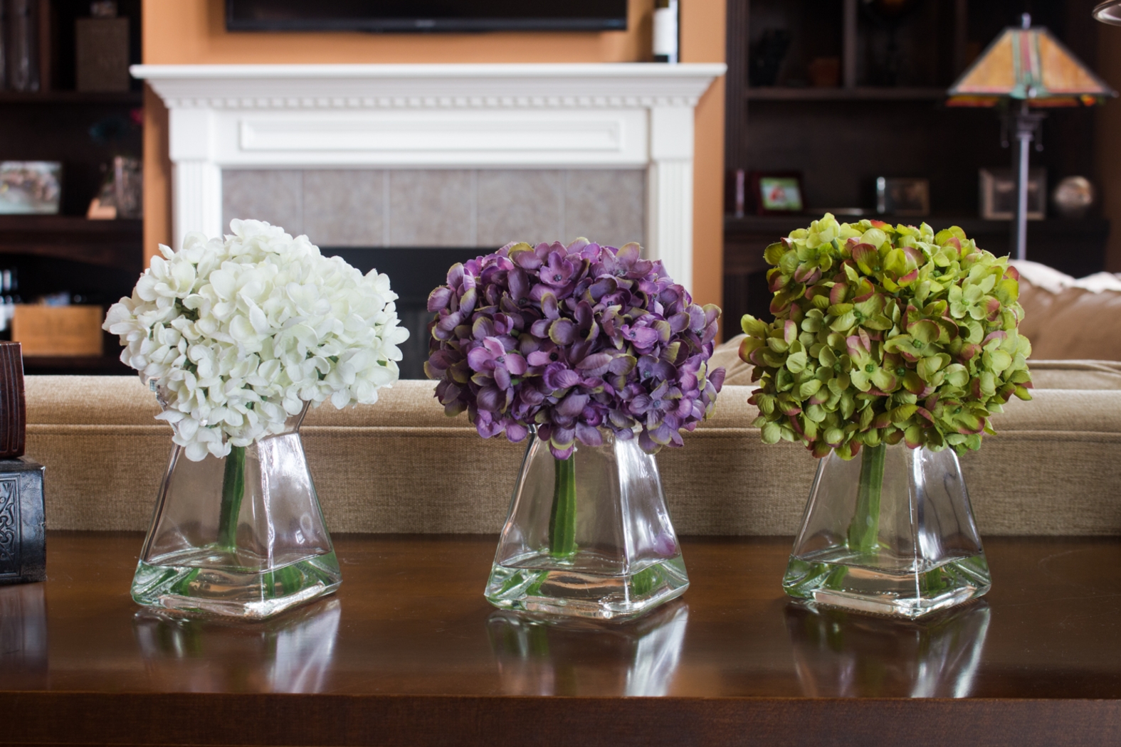 Izelle Green Hydrangea Set of 3 Silk Floral - Thumbnail - Image 4