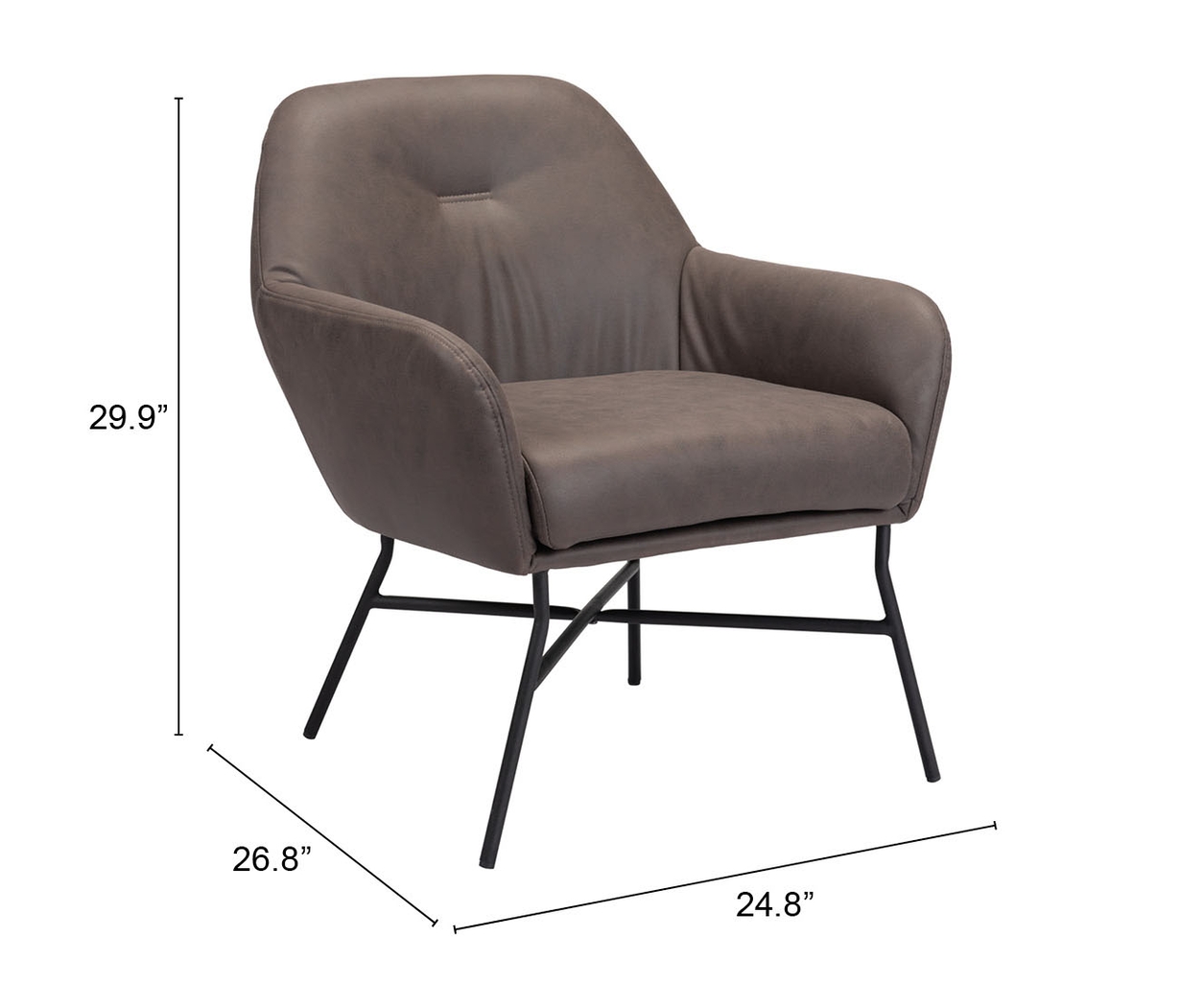 Izembek Brown Accent Chair - Thumbnail - Image 11