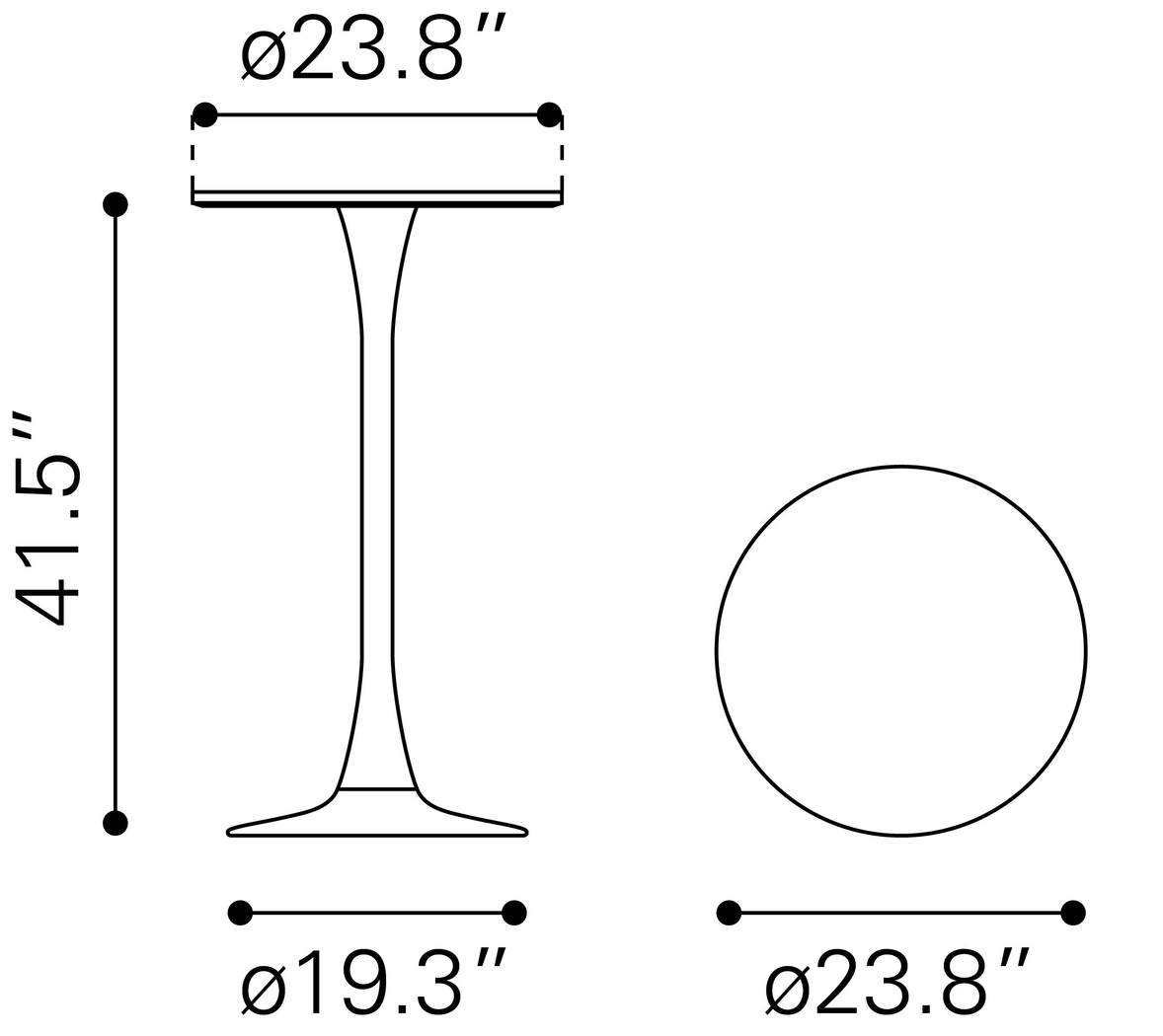 Jabez Brown Bar Table - Thumbnail - Image 7