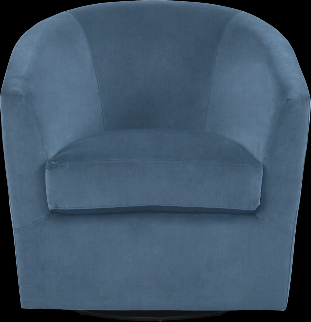 Jacey Indigo Accent Swivel Chair - Thumbnail - Image 2