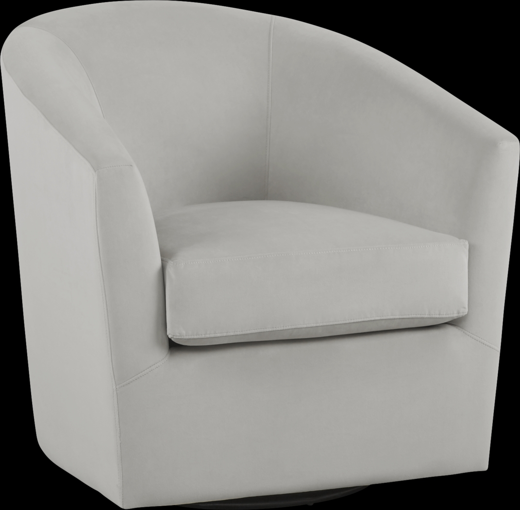 Jacey Platinum Accent Swivel Chair - Thumbnail - Image 1