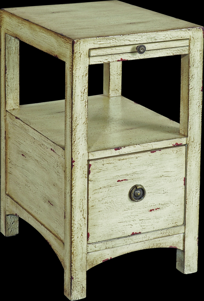 Jacinda Beige Chairside Table - Thumbnail - Image 1