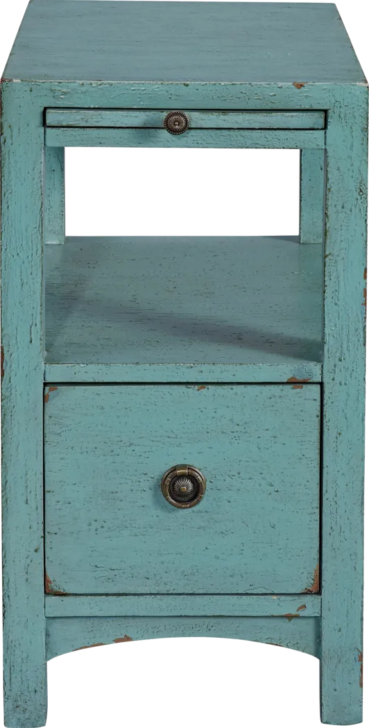 Jacinda Blue Chairside Table - Thumbnail - Image 2