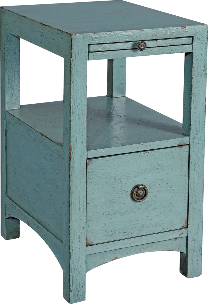 Jacinda Blue Chairside Table - Thumbnail - Image 1