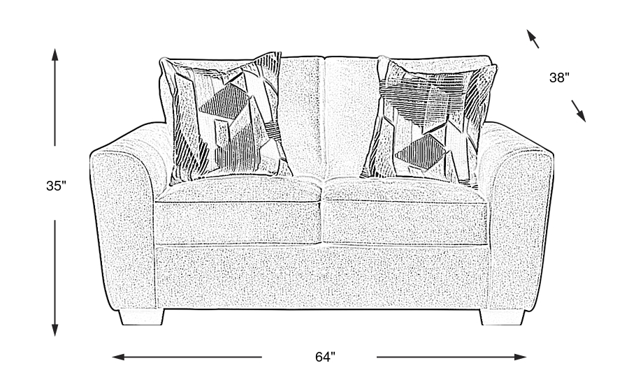 Dimension Image. Please refer to the Dimension Tab on this page for dimension details.