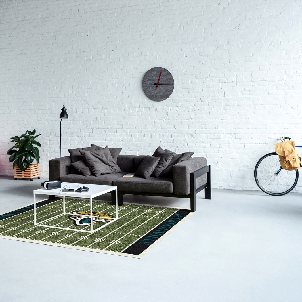 Jacksonville Jaguars Green 4' x 6' Rug - Thumbnail - Image 3