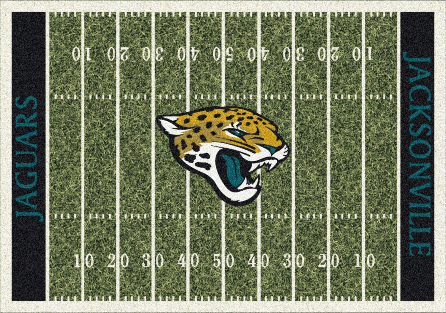 Jacksonville Jaguars Green 4' x 6' Rug - Thumbnail - Image 1