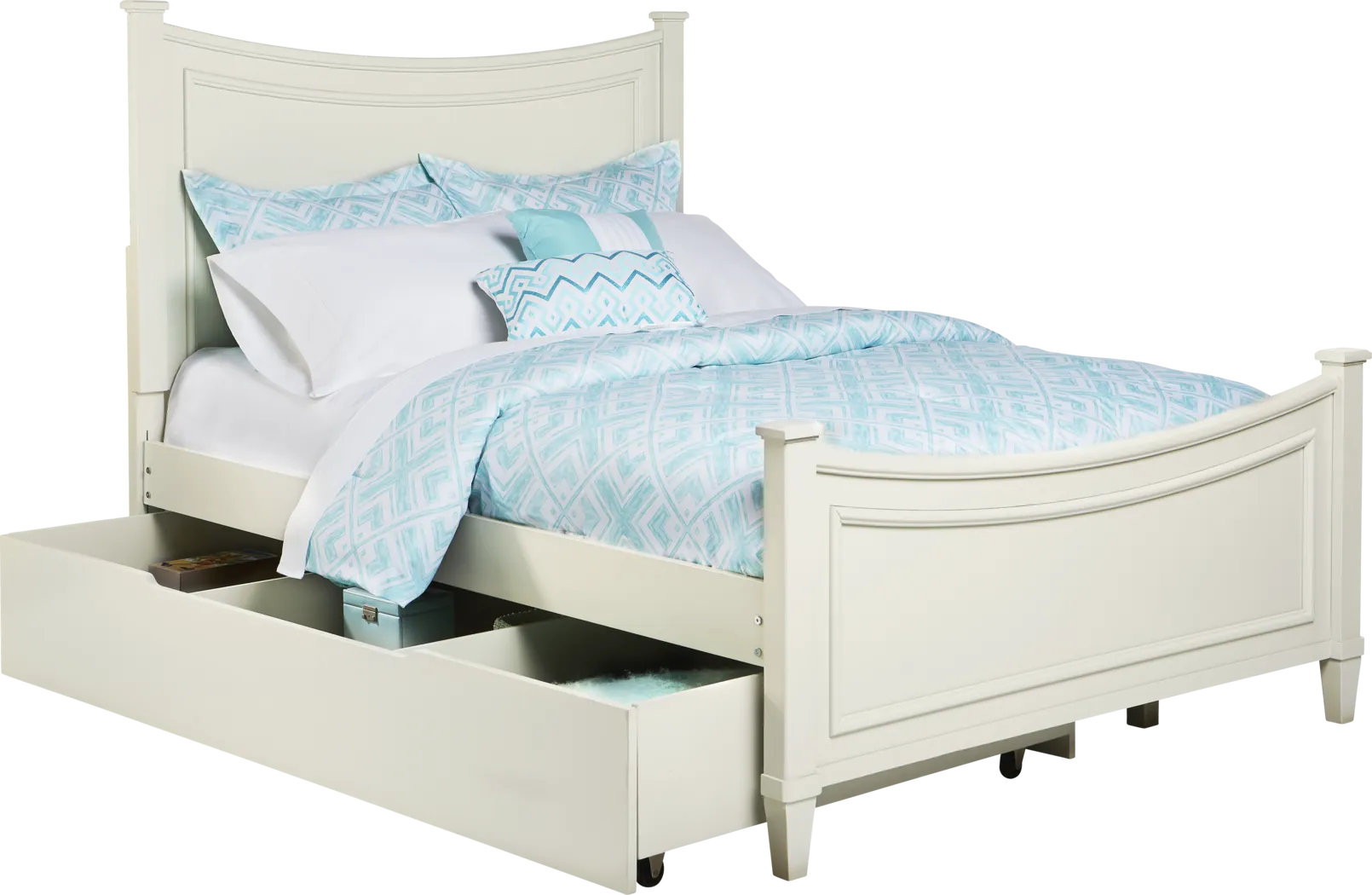 Jaclyn Place Ivory 4 Pc Twin Bed w/Trundle - Thumbnail - Image 1