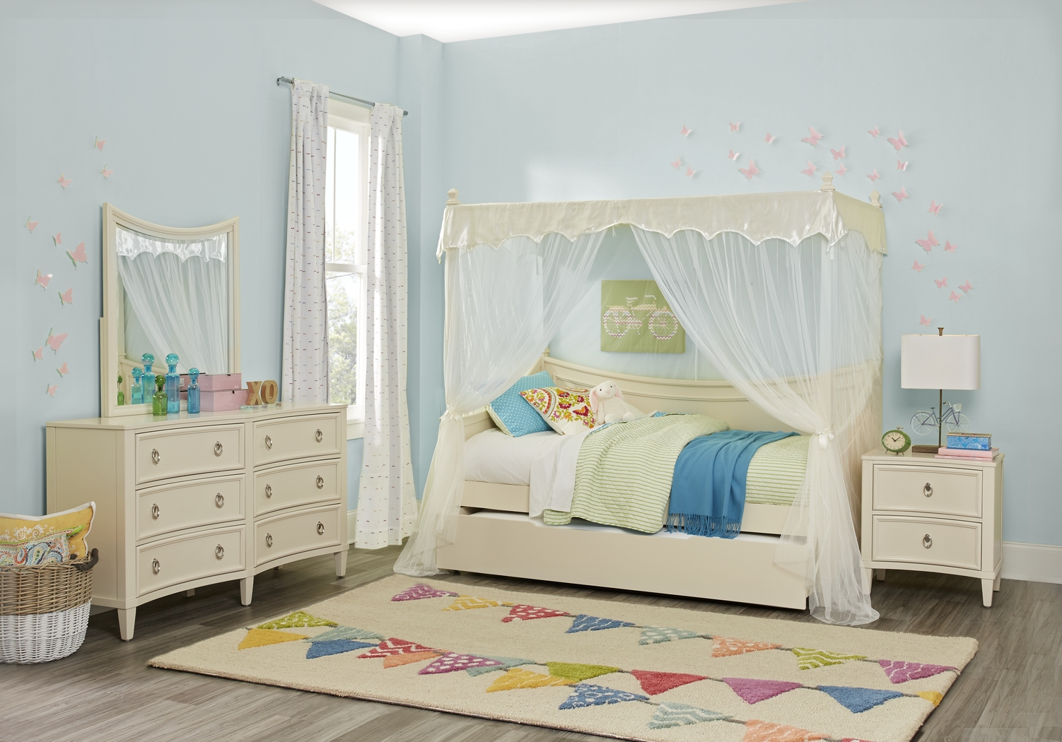 Kids Jaclyn Place Ivory Twin Canopy Daybed - Thumbnail - Image 3