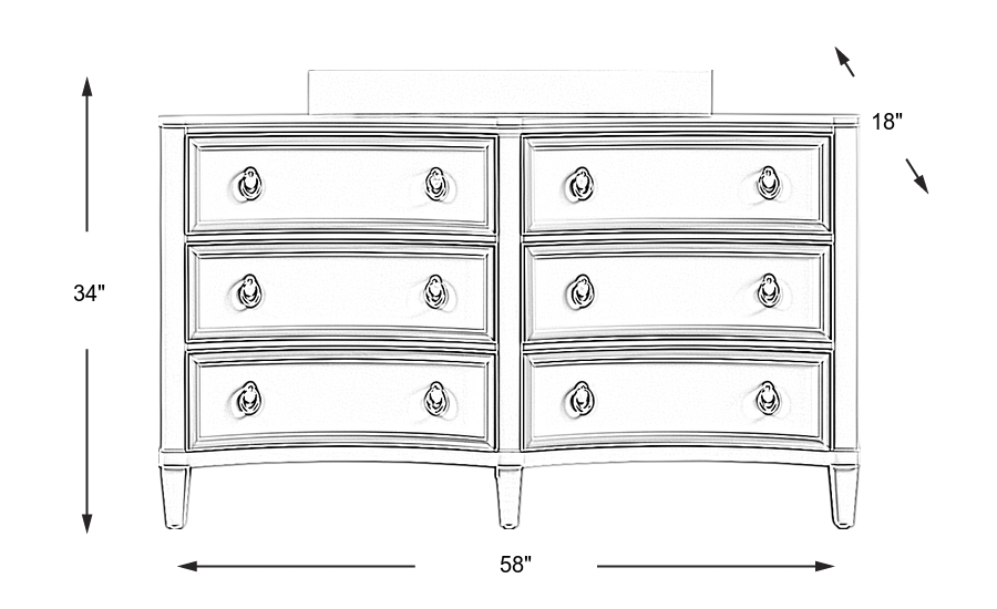 Dimension Image. Please refer to the Dimension Tab on this page for dimension details.