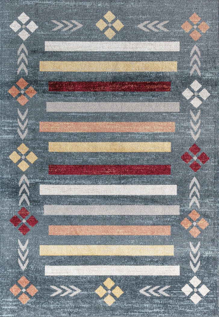 Kijaba Blue 5'3 X 7' Rug - Thumbnail - Image 1