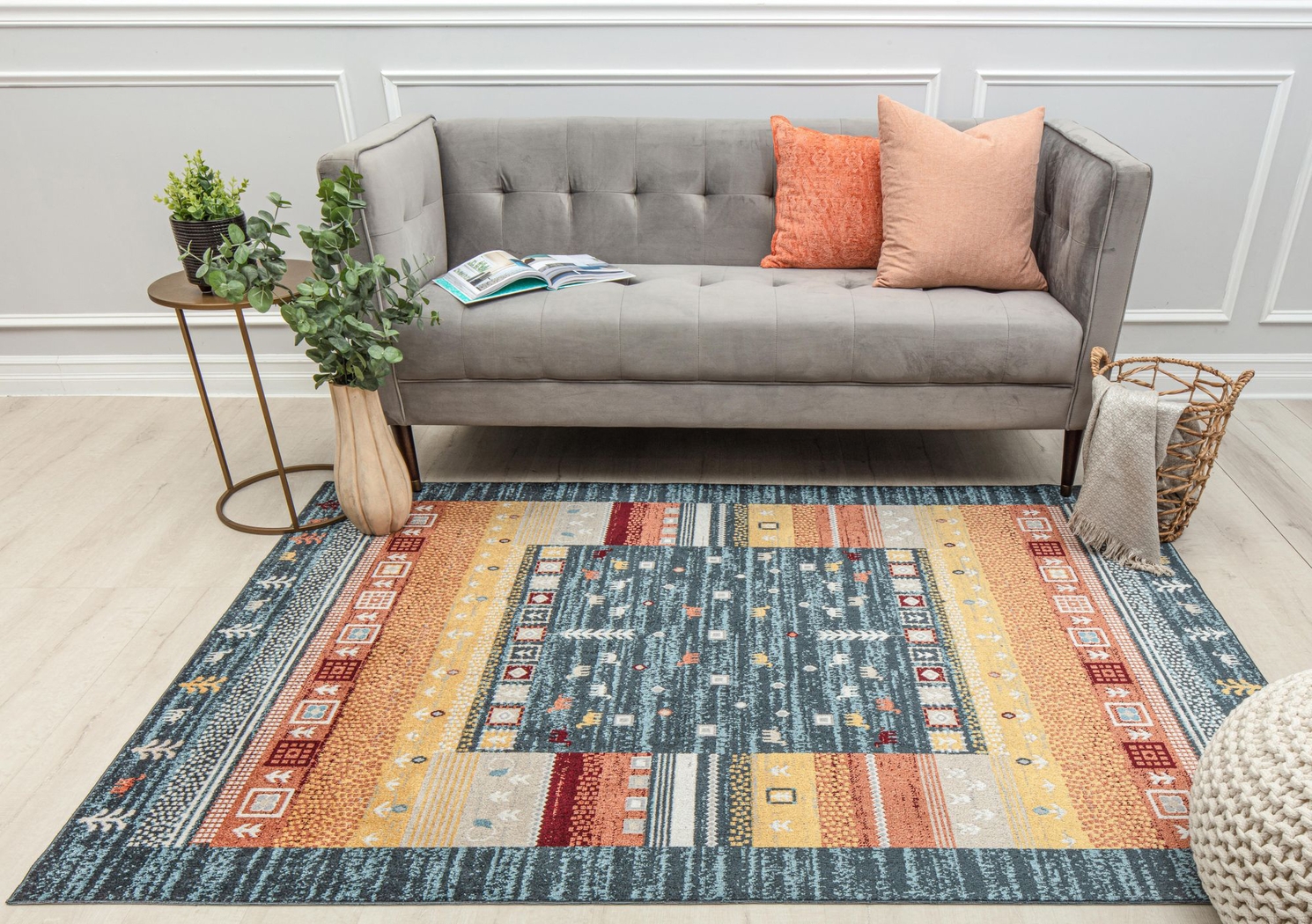Kangunso Blue 5'3 x 7' Rug - Thumbnail - Image 3