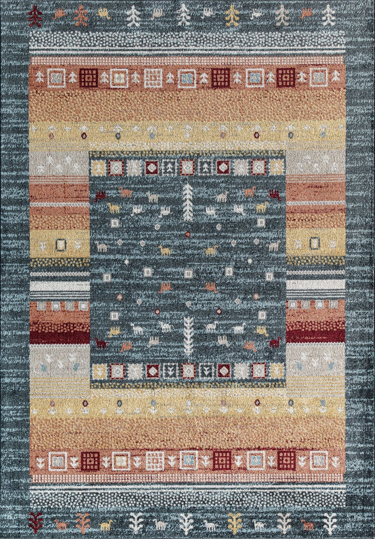 Kangunso Blue 5'3 x 7' Rug - Thumbnail - Image 1