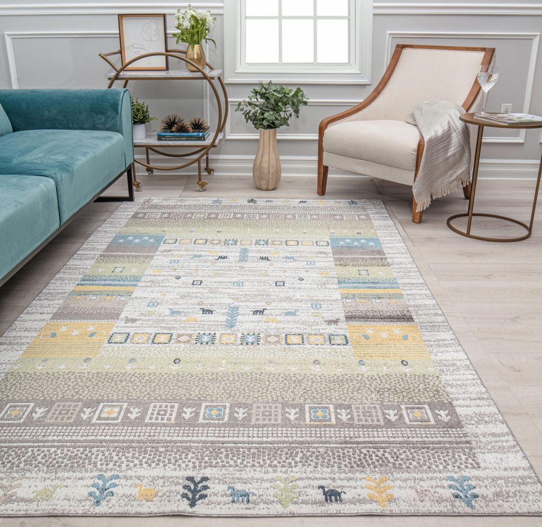 Kangunso Gray 5'3 x 7' Rug - Thumbnail - Image 2