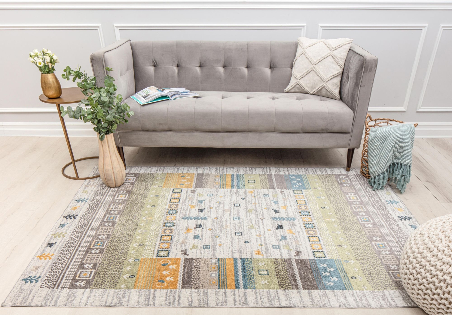 Kangunso Gray 5'3 x 7' Rug - Thumbnail - Image 3