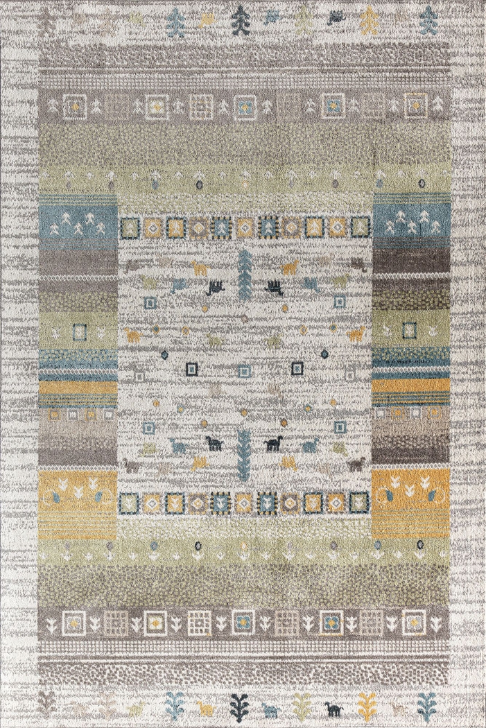 Kangunso Gray 5'3 x 7' Rug - Thumbnail - Image 1