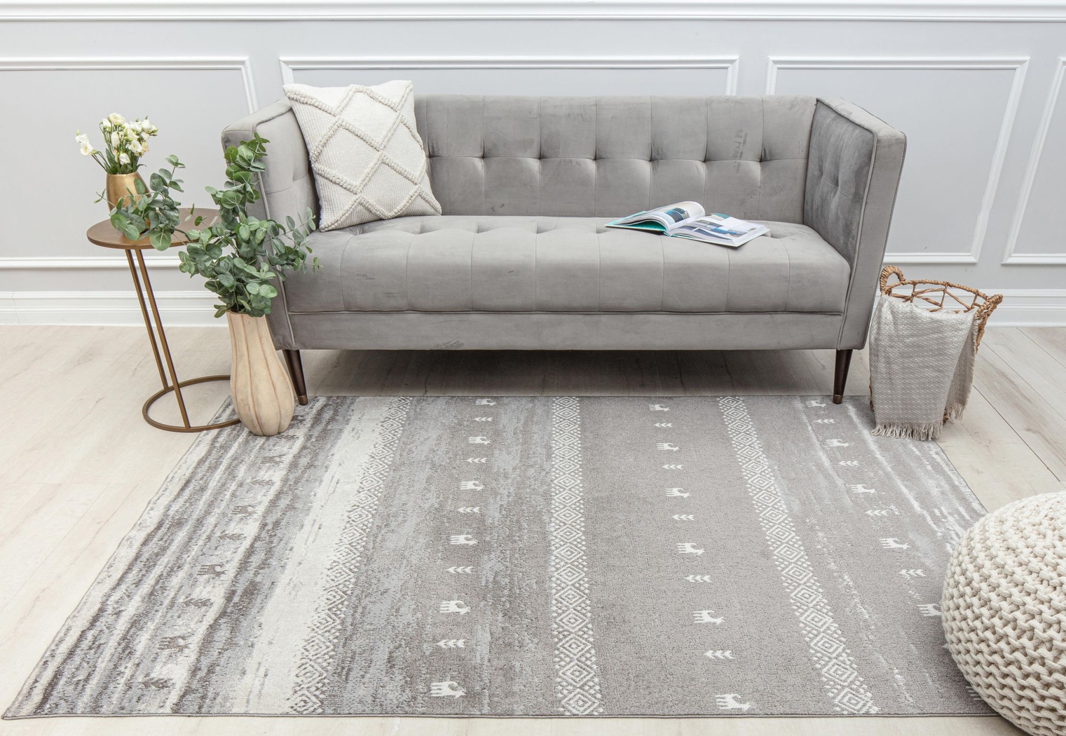 Kipidow Gray 5'3 x 7' rug - Thumbnail - Image 3