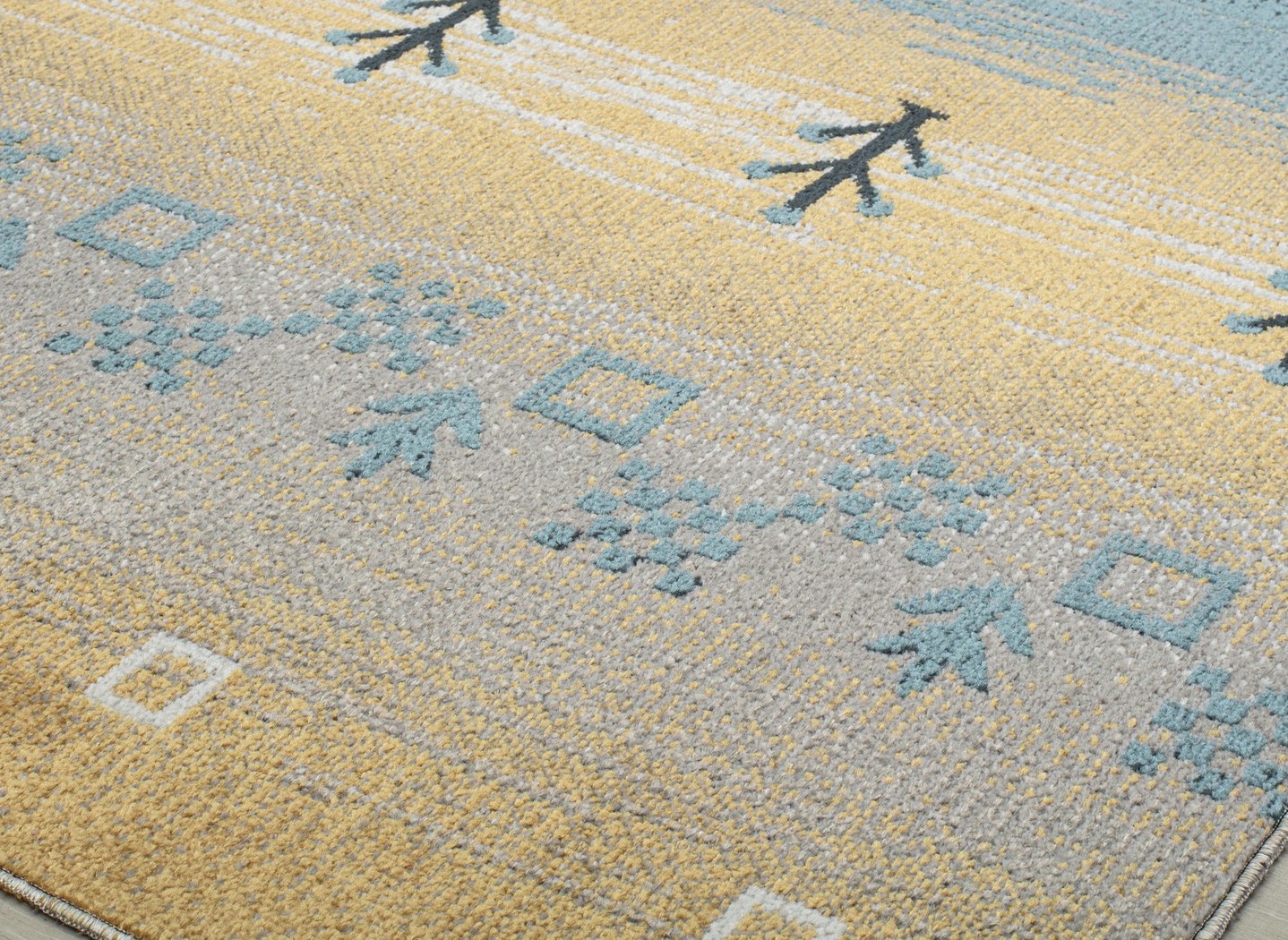 Shimosil Yellow 5'3 x 7' Rug - Thumbnail - Image 6