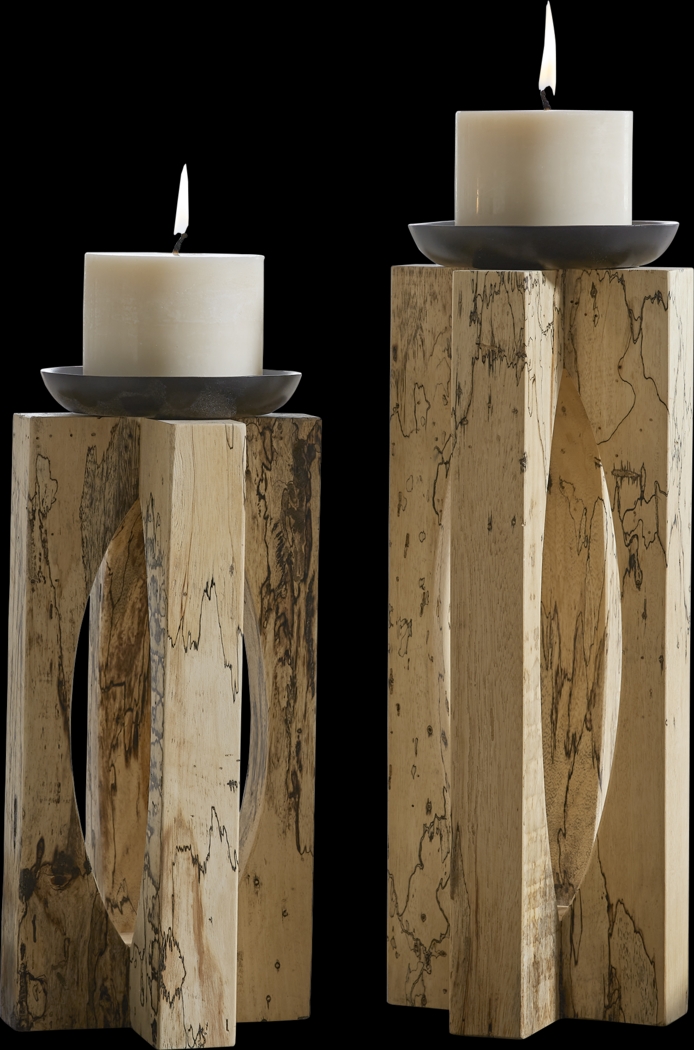 Jael Natural Candle Holder, Set of 2 - Thumbnail - Image 1