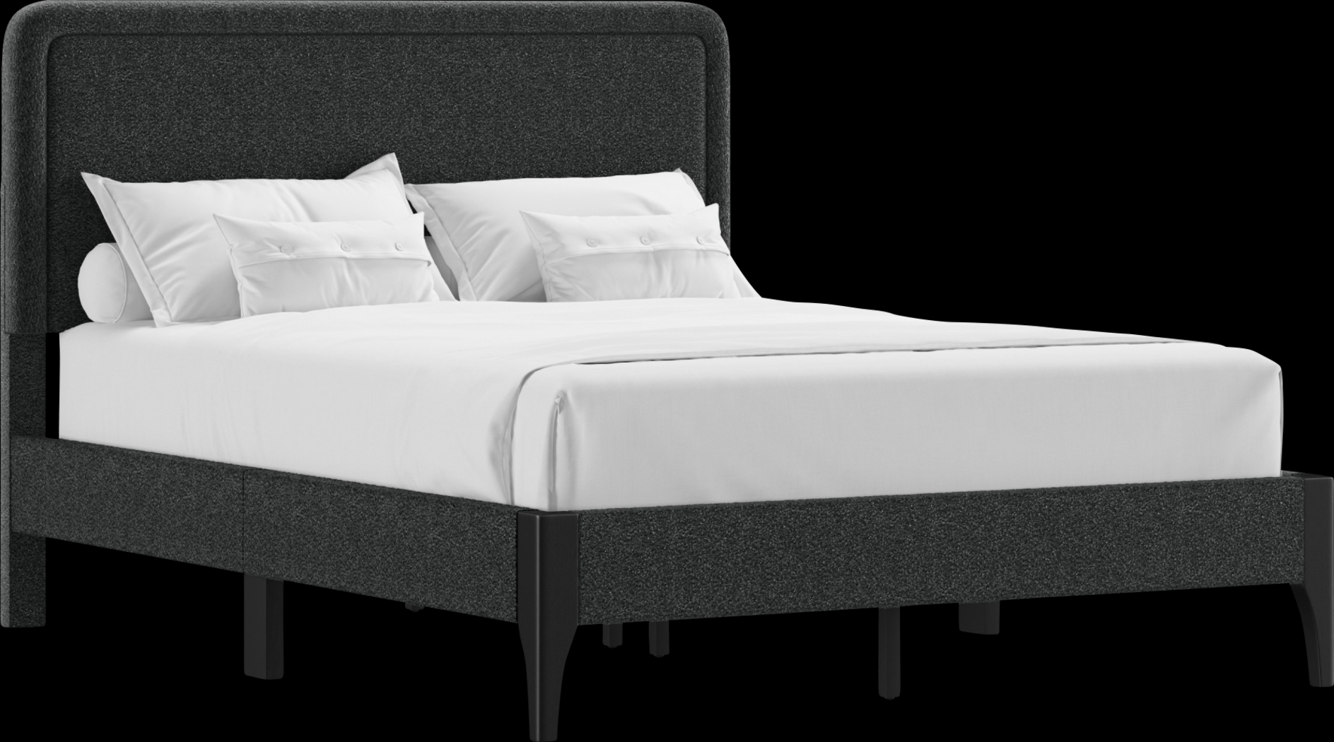 Nzadi Drak Gray Queen Bed - Thumbnail - Image 1