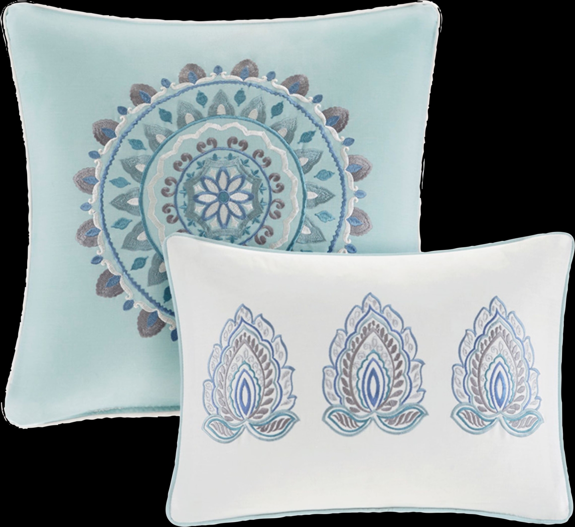 Jaezmina Blue 8 pc Cal King Comforter Set - Thumbnail - Image 8