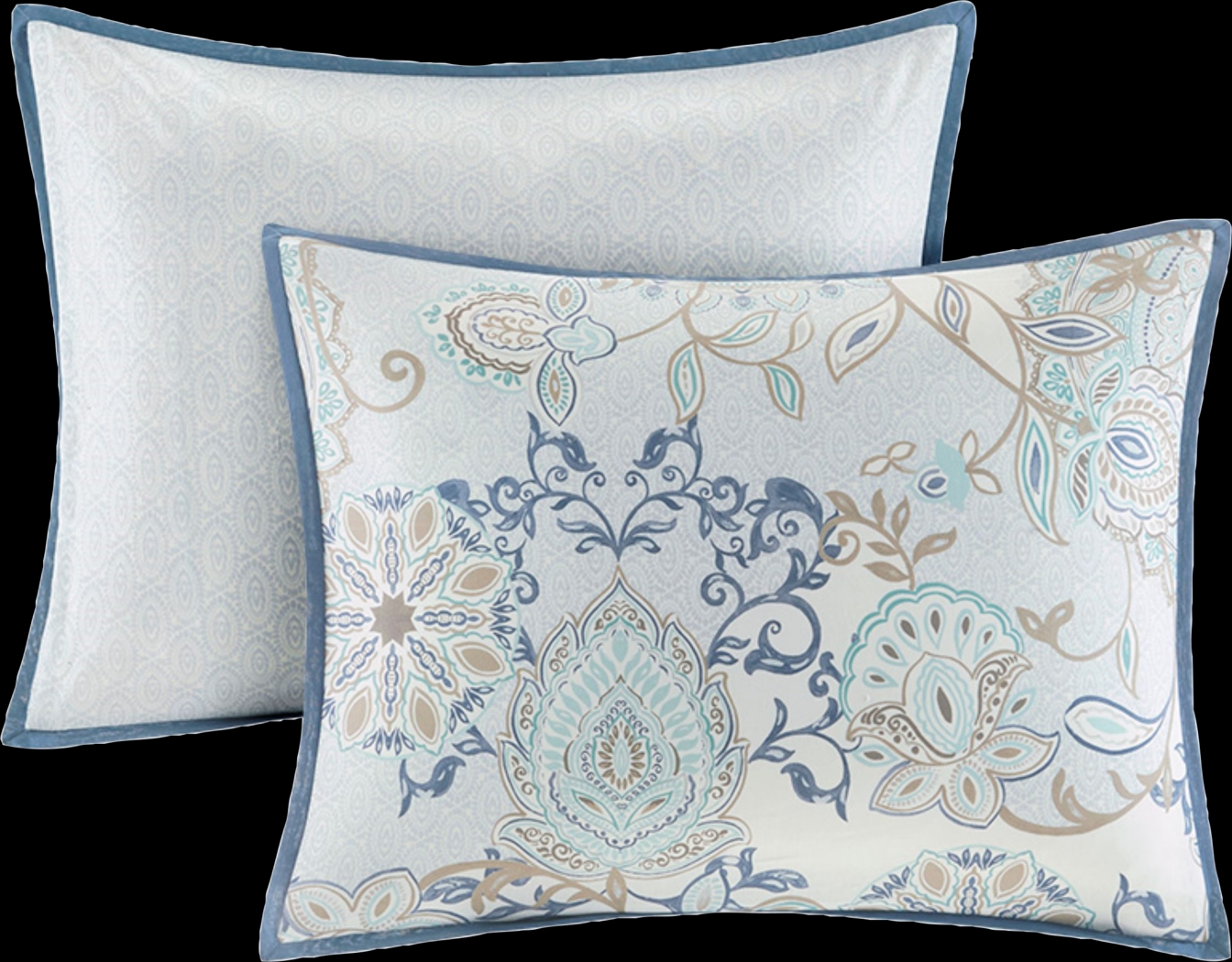 Jaezmina Blue 8 pc Cal King Comforter Set - Thumbnail - Image 10