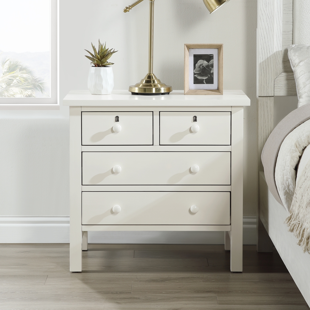 Jahkay White Nightstand - Thumbnail - Image 4