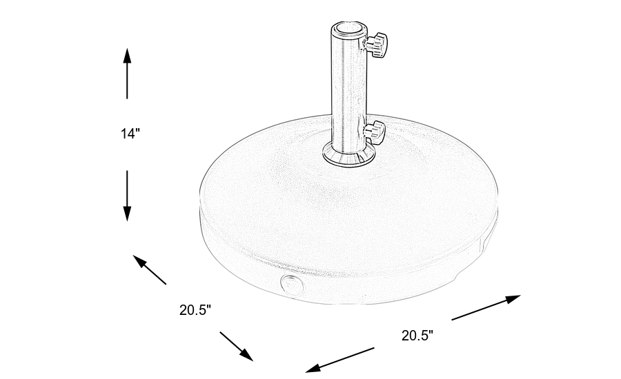 Dimension Image. Please refer to the Dimension Tab on this page for dimension details.