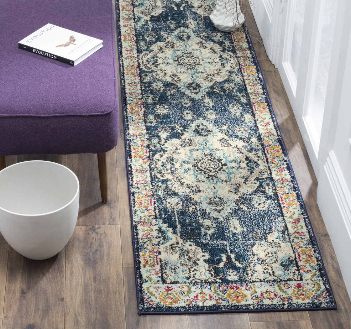 Jailyn Navy 2'2 x 10' Runner Rug - Thumbnail - Image 2