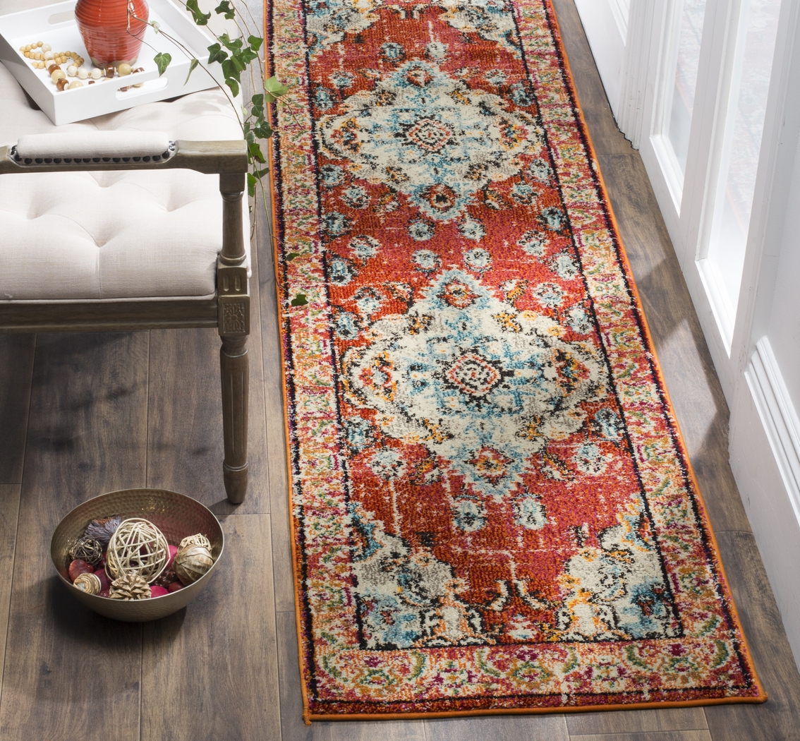 Jailyn Orange 2'2 x 10' Runner Rug - Thumbnail - Image 2