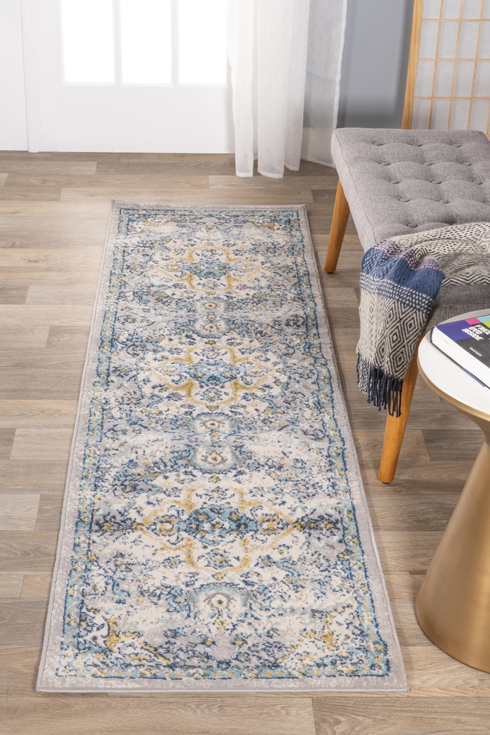 Jaimin Blue 2' x 7' Runner Rug - Thumbnail - Image 4