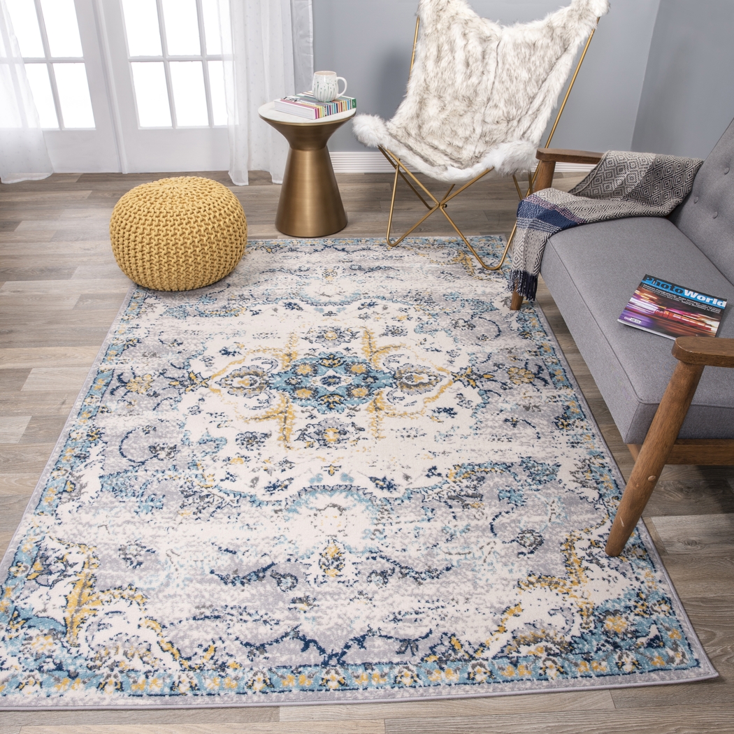 Jaimin Blue 5' x 7' Rug - Thumbnail - Image 4