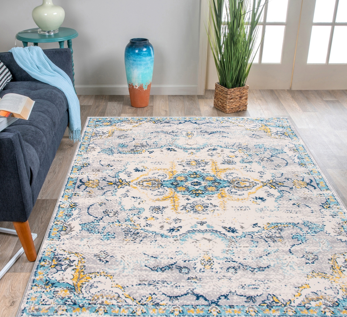 Jaimin Blue 8' x 10' Rug - Thumbnail - Image 4