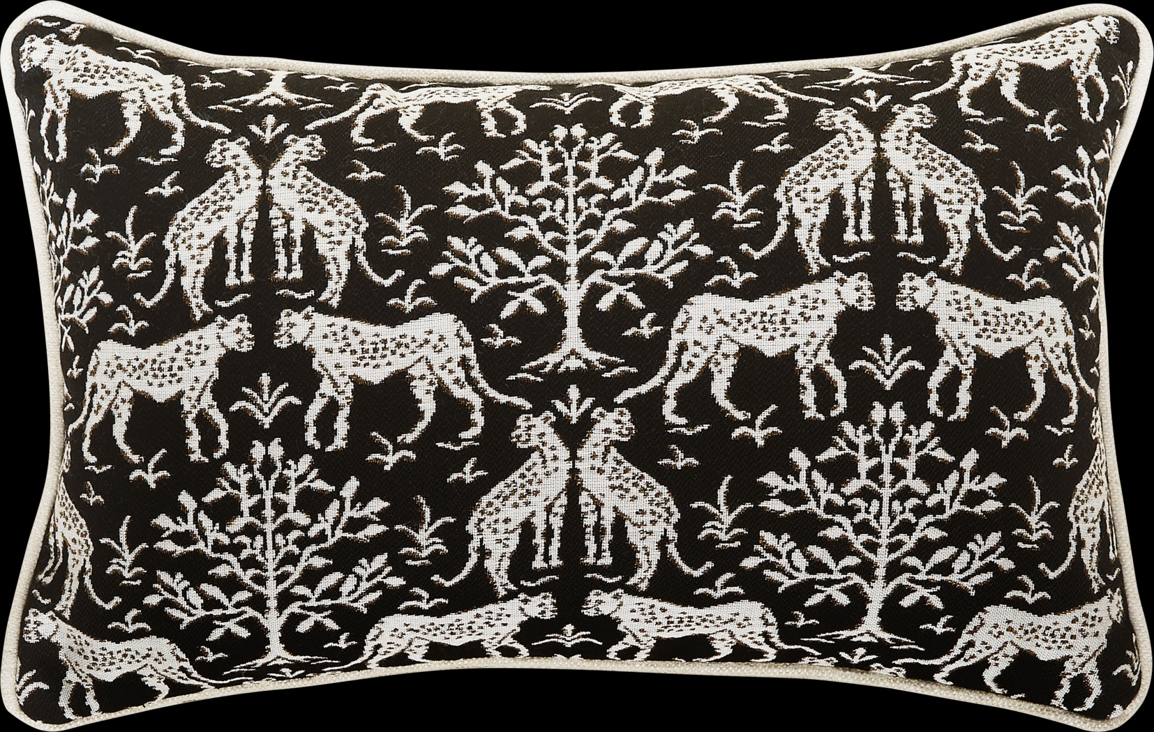 Jaipur Frame II Onyx Indoor/Outdoor Kidney Pillow - Thumbnail - Image 1