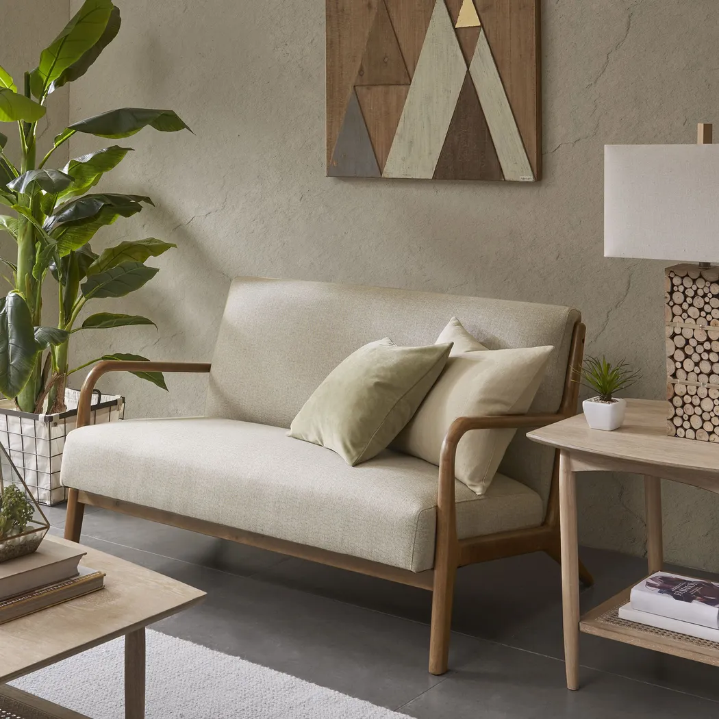 Jaired Cream Settee - Thumbnail - Image 6