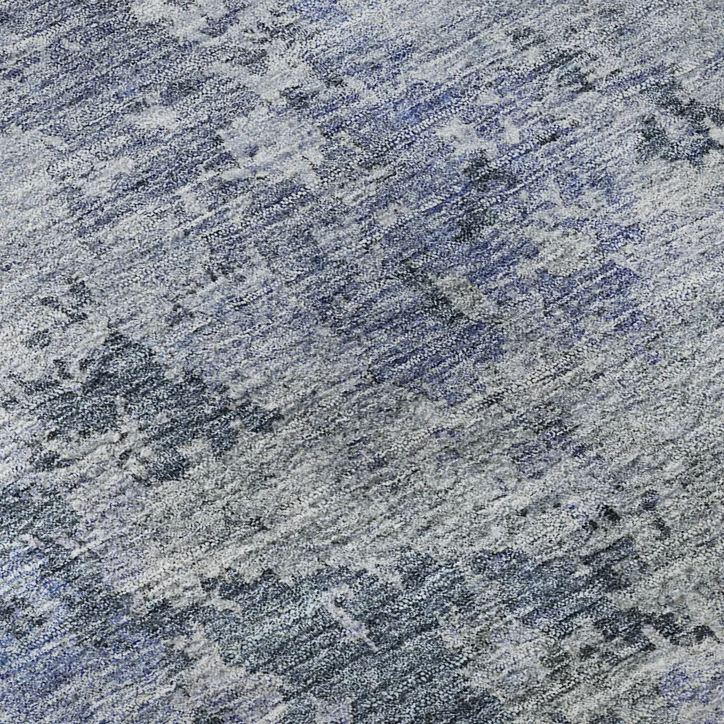Jaisa Blue 8' Round Machine Washable Rug - Thumbnail - Image 3