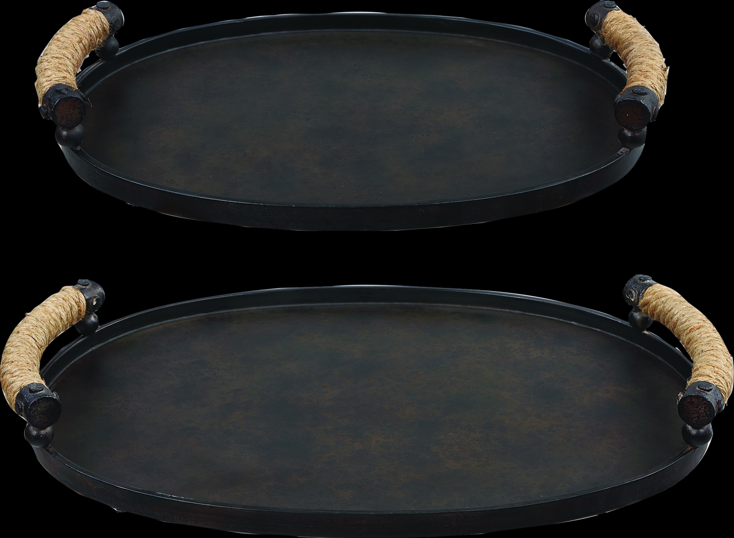 Jaky Bronze Trays, Set of 2 - Thumbnail - Image 1