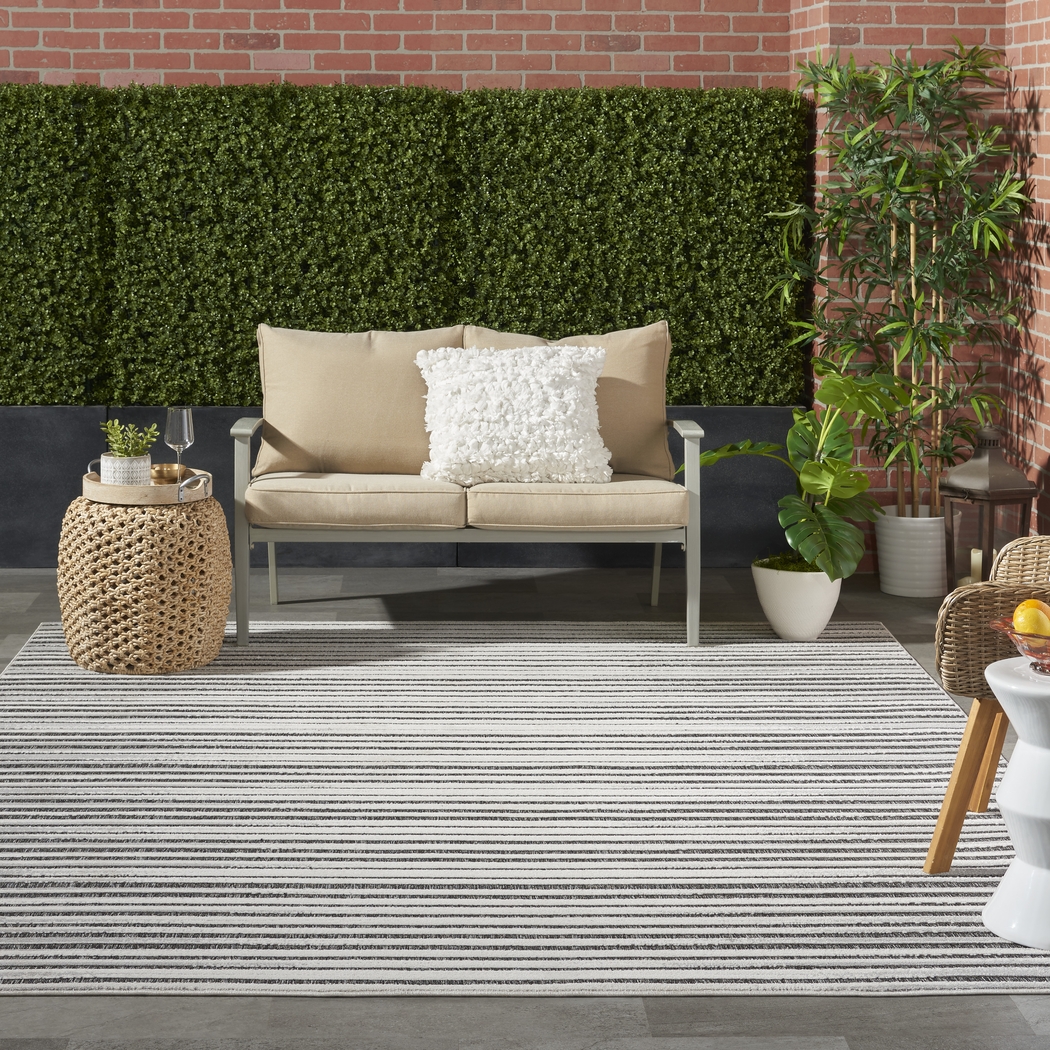 Jalia Dark Gray 8' x 10' Indoor/Outdoor Rug - Thumbnail - Image 11