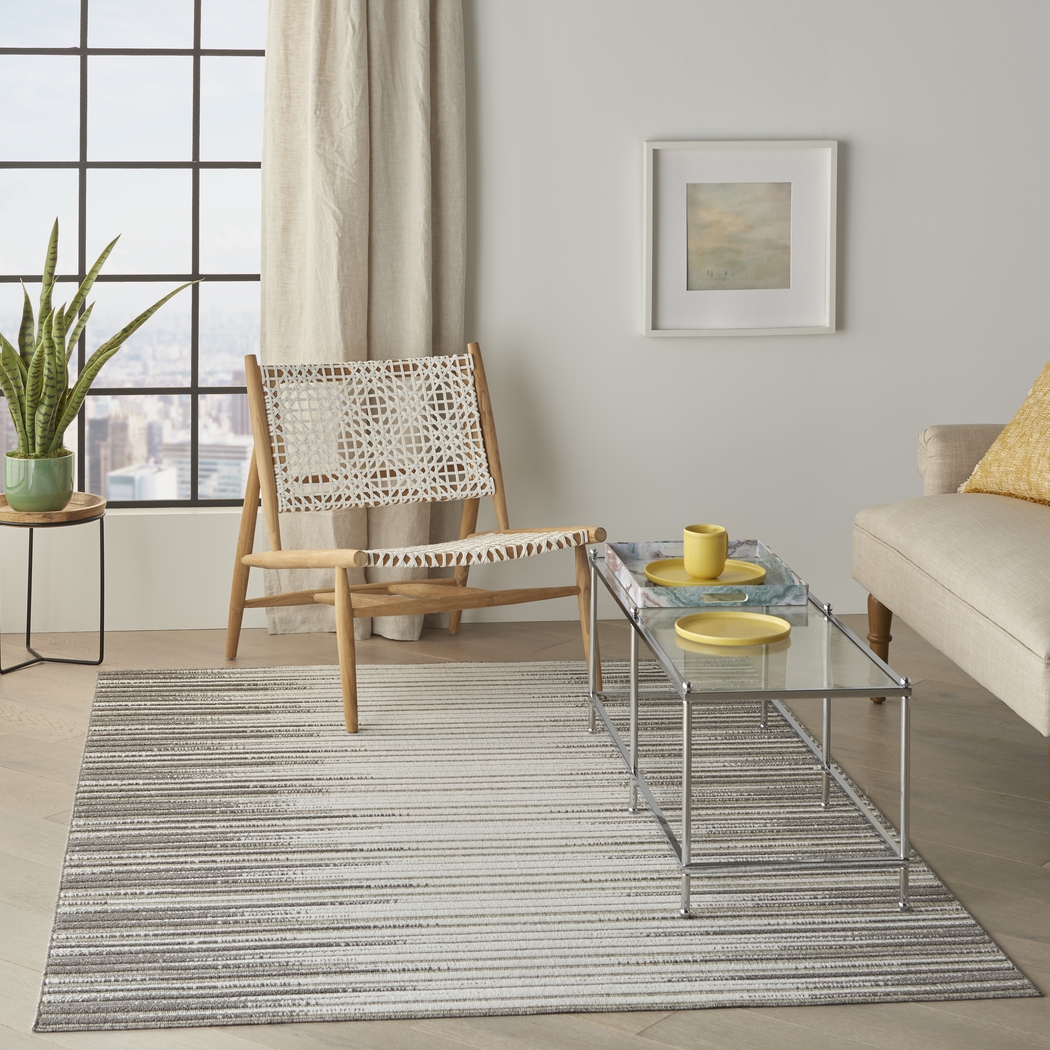 Jalia Light Gray 5' x 7' Indoor/Outdoor Rug - Thumbnail - Image 11