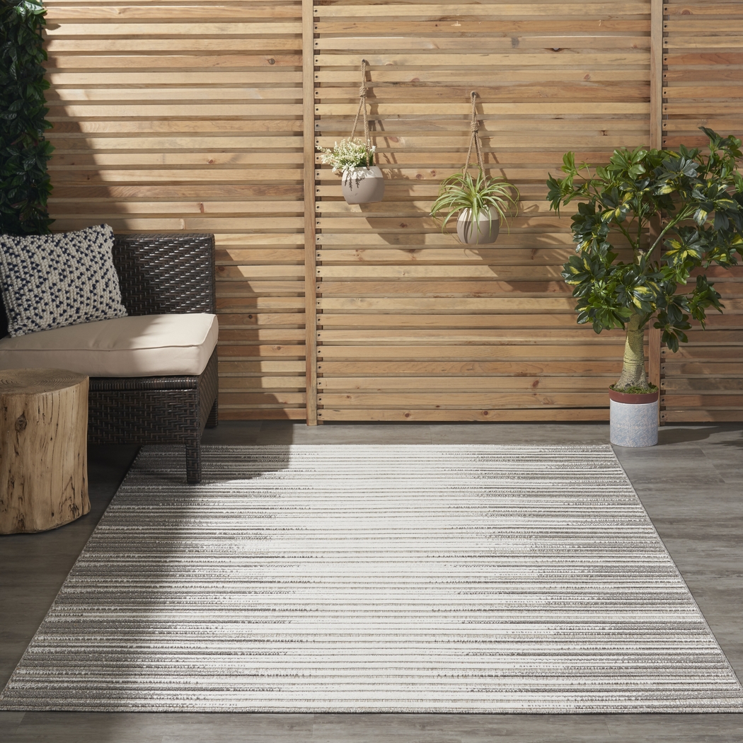 Jalia Light Gray 8' x 10' Indoor/Outdoor Rug - Thumbnail - Image 12