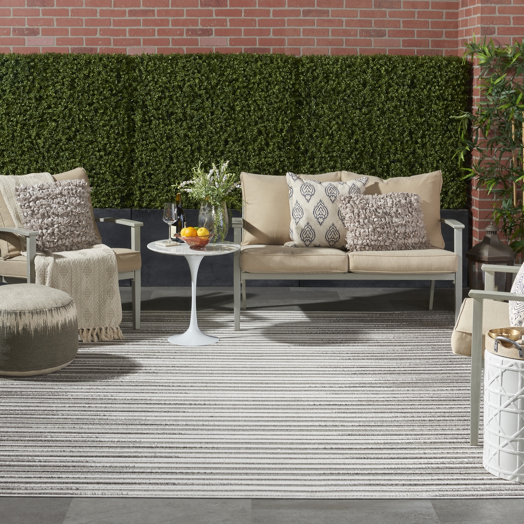 Jalia Light Gray 8' x 10' Indoor/Outdoor Rug - Thumbnail - Image 9