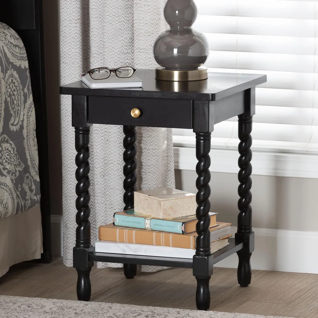 Jaliec Black Nightstand - Thumbnail - Image 2