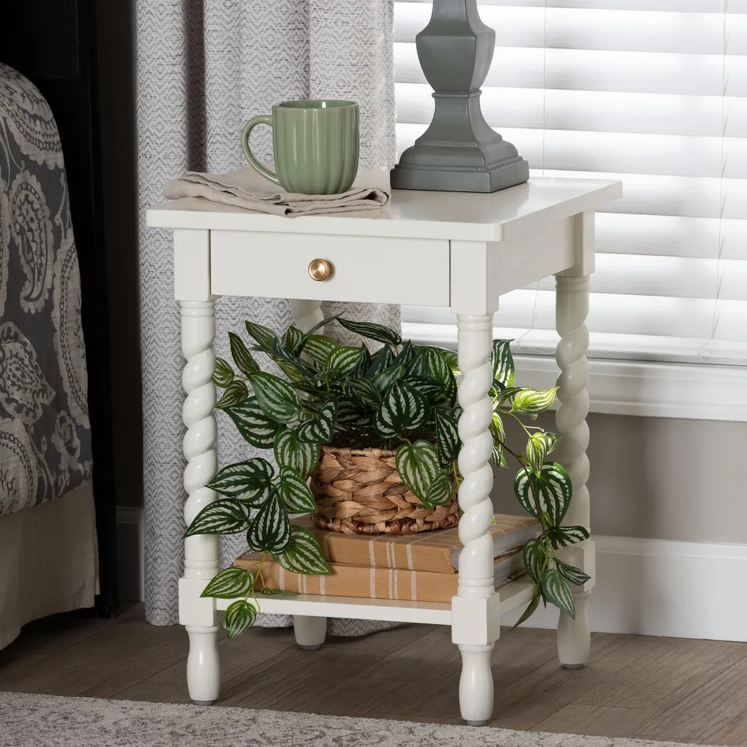 Jaliec White Nightstand - Thumbnail - Image 2