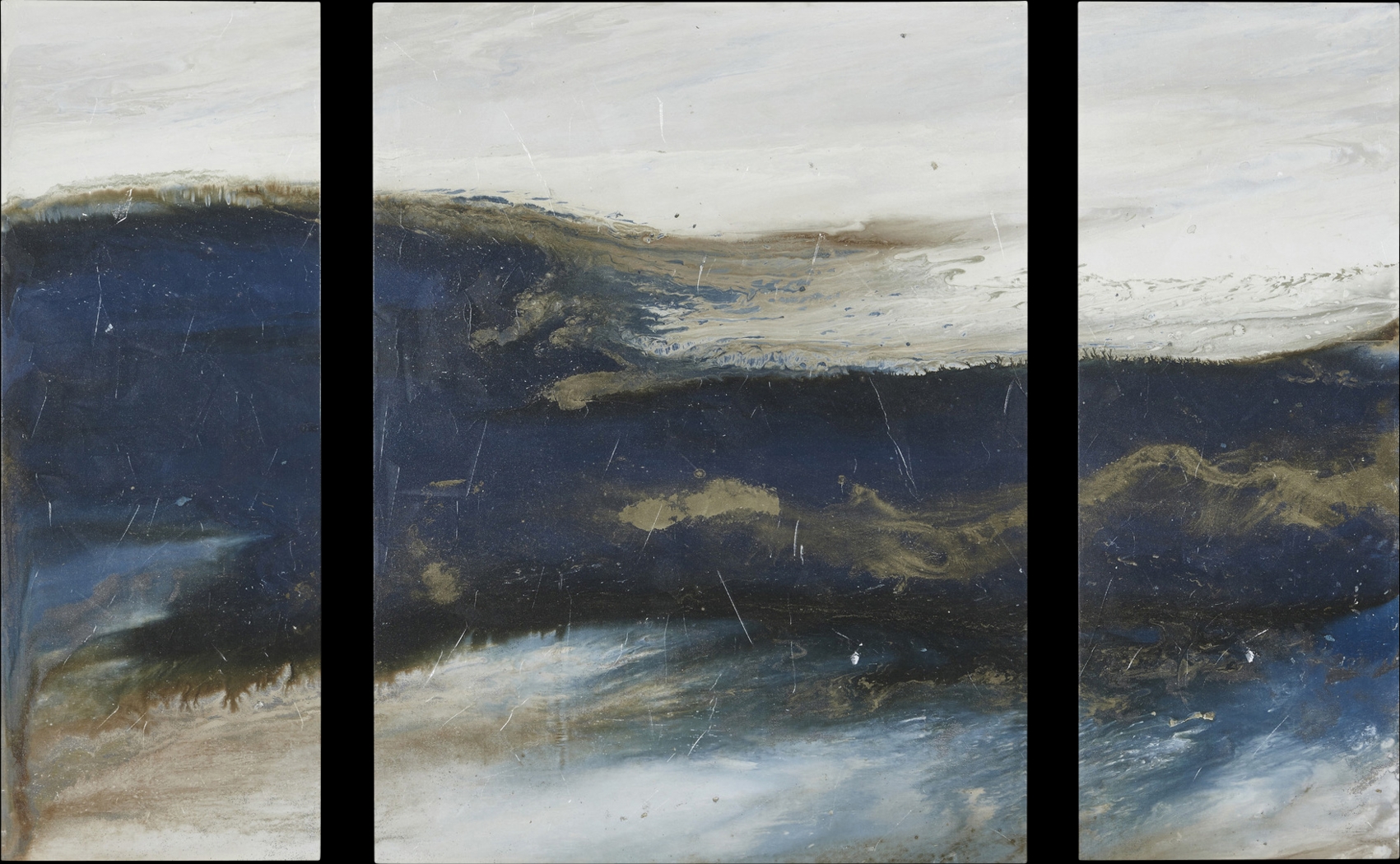 Jamacha Blue Artwork, Set of 3 - Thumbnail - Image 1